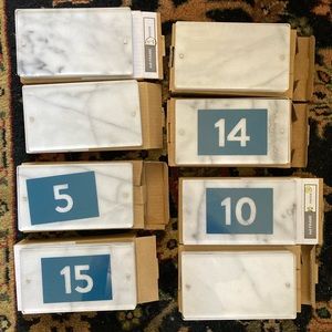 CB2 table marble photo frames, 4x6